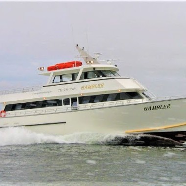 a small boat in a large body of water